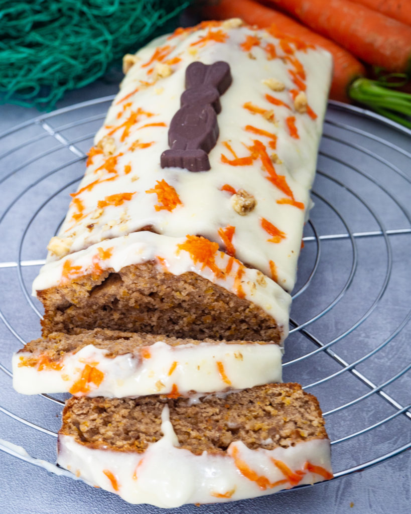 vegan carrot cake with frosting