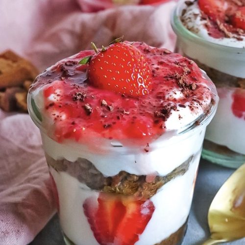 Strawberry Tiramisu in a glass Mini